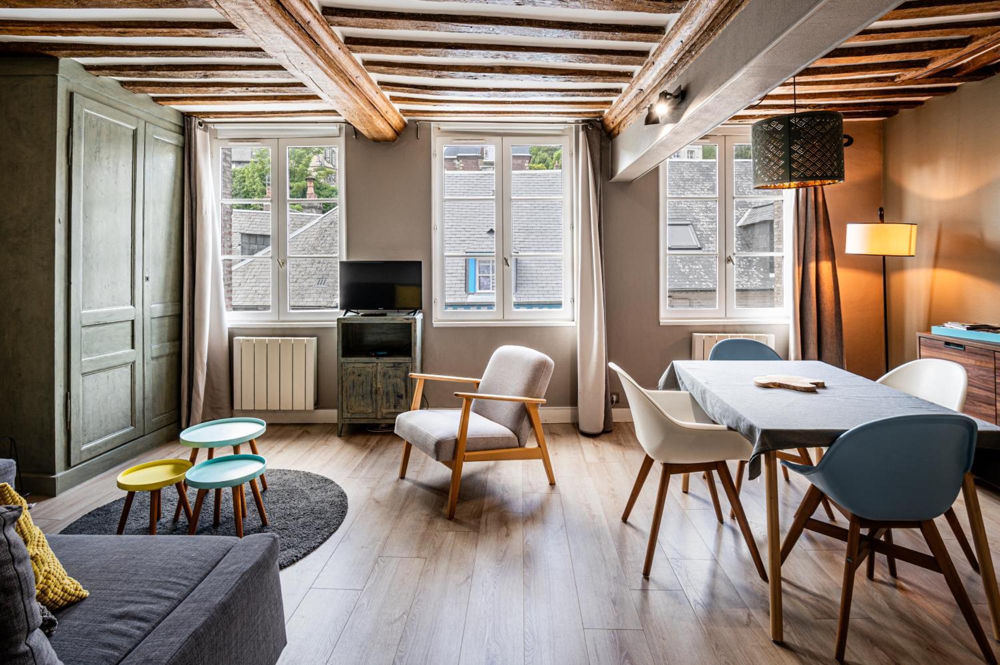 Apartmán Cosy Loft - Plein Centre D'Honfleur Exteriér fotografie